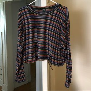 Knit Mock-Neck Cropped Sweater NWOT